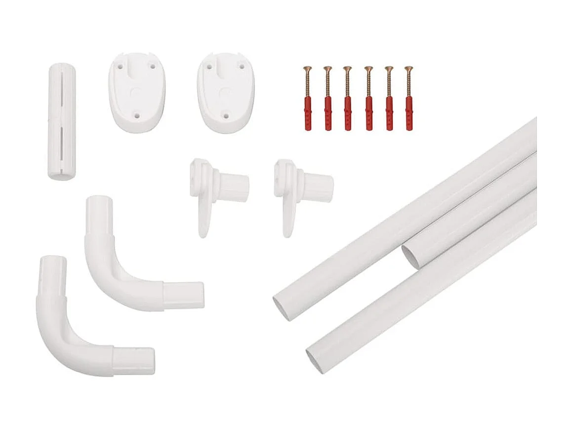 Tringle de rideau de douche coin universelle 25 mm Blanc 59501 FR970358