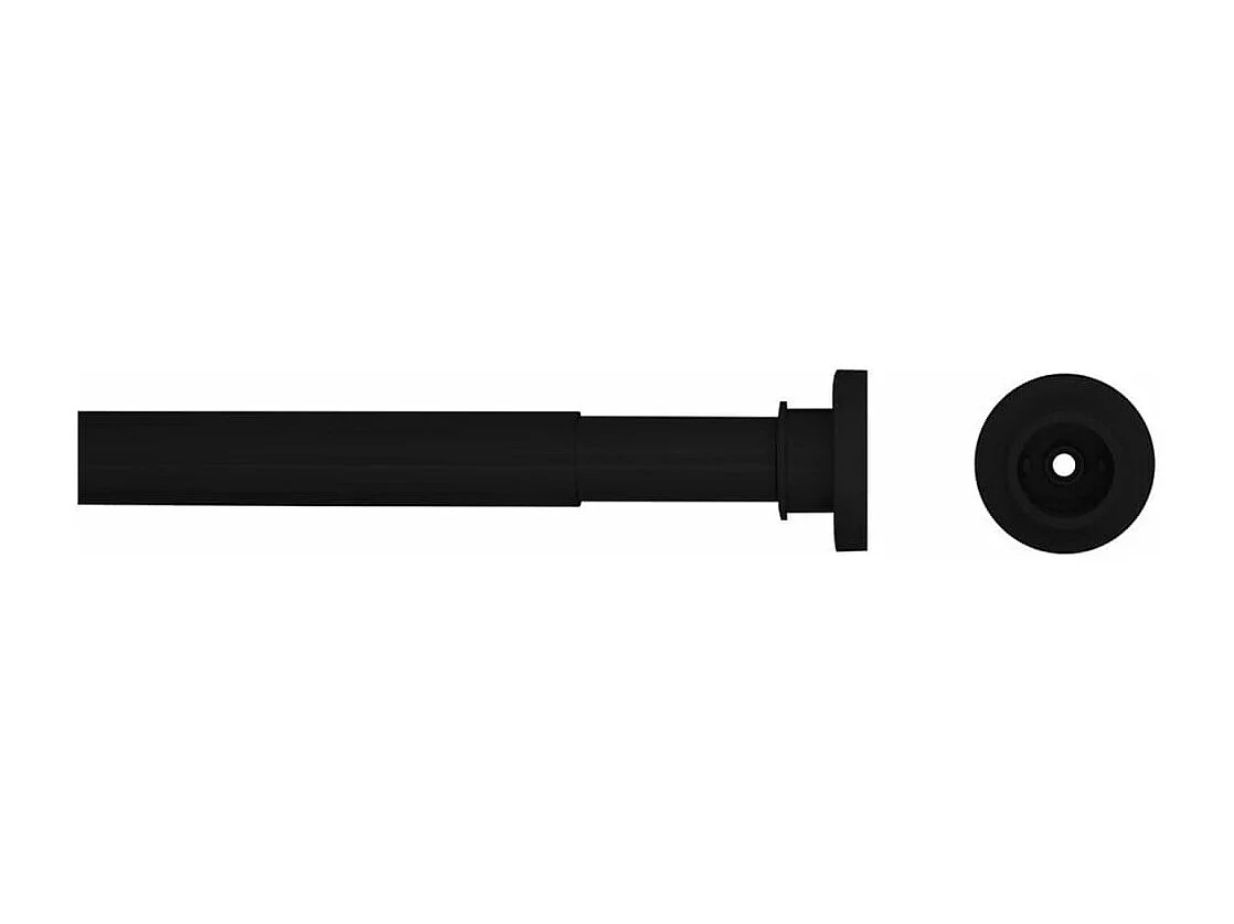 Douchegordijnstang telescopisch 80-130 cm zwart BE399812