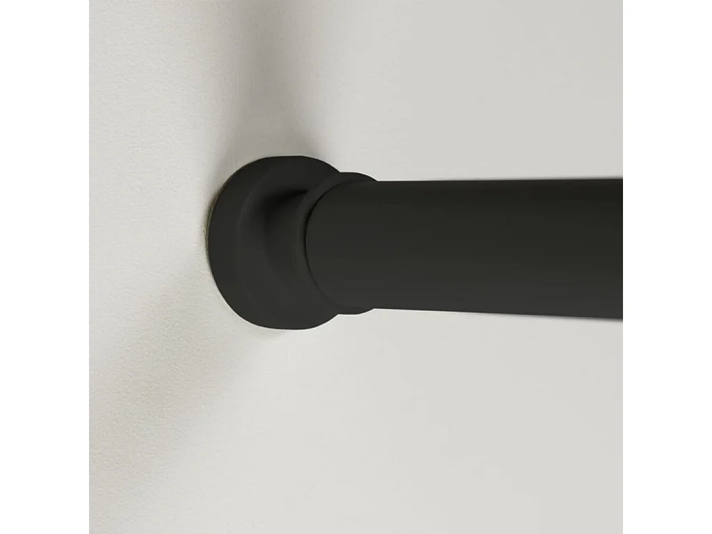 Douchegordijnstang telescopisch 80-130 cm zwart BE399812