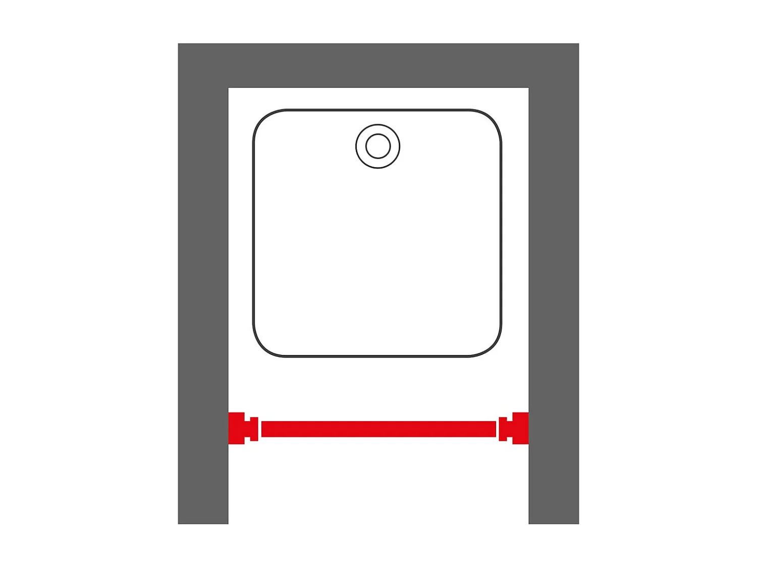 Douchegordijnstang telescopisch 80-130 cm zwart BE399812