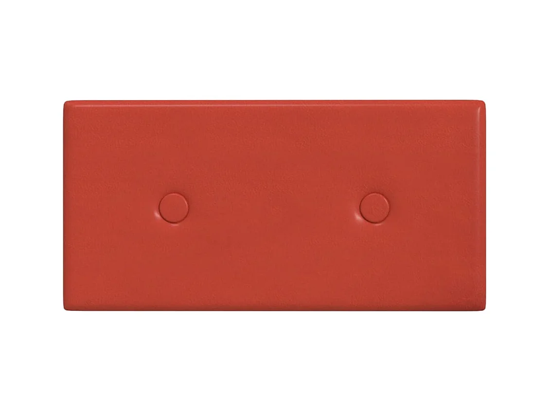 Paneles de pared 12 uds cuero sintético rojo 30x15 cm 0,54 m² ES835378