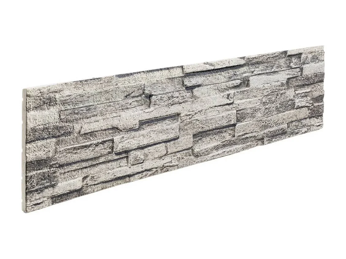 Panneaux muraux 3D 14 pcs gris clair 100x25 cm EPS FR149854