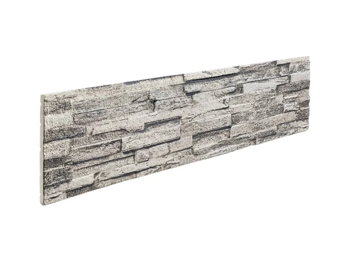Panneaux muraux 3D 14 pcs gris clair 100x25 cm EPS FR149854
