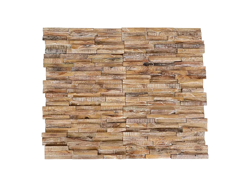 Wandpanelen 10 st 3D 1,01 m² massief teakhout BE596908