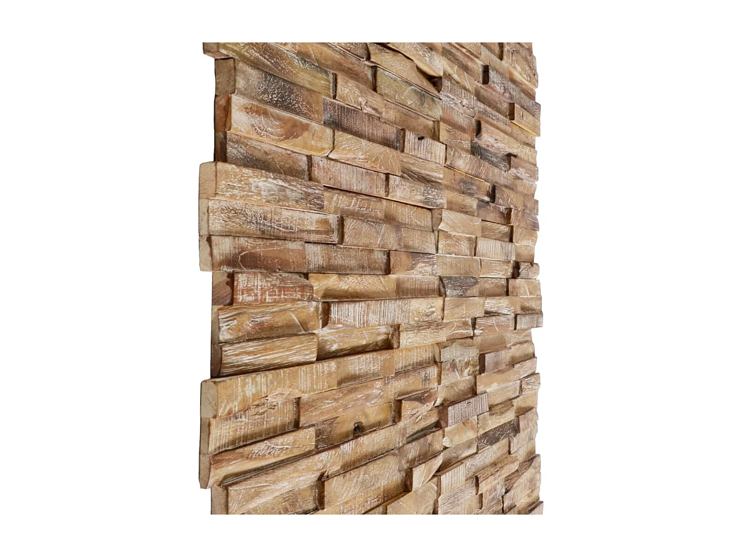 Paneles de revestimiento de pared 3D 10 uds madera teca 1,01 m² ES852449