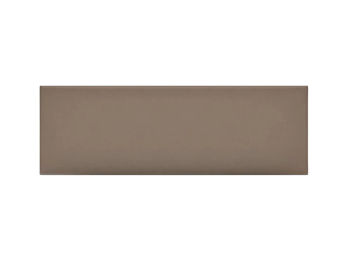 Painel parede 12pcs 90x30 cm couro artificial 3,24m² cappuccino PT178376