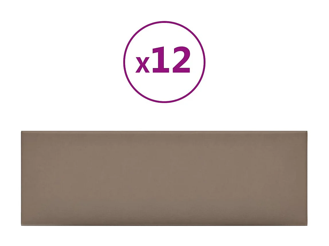 Panneaux muraux 12 pcs Cappuccino 90x30 cm Similicuir 3,24 m² FR750842