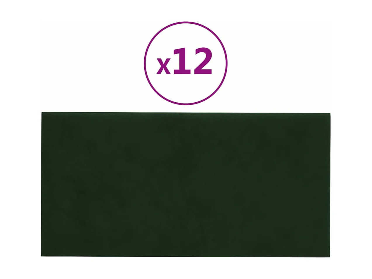 Panneaux muraux 12 pcs Vert foncé 60x30 cm Velours 2,16 m² FR237866