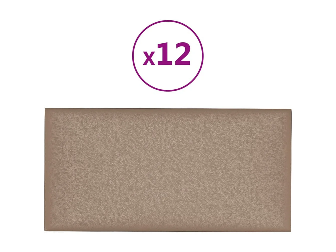 Panneaux muraux 12 pcs Cappuccino 60x30 cm Similicuir 2,16 m² FR943916