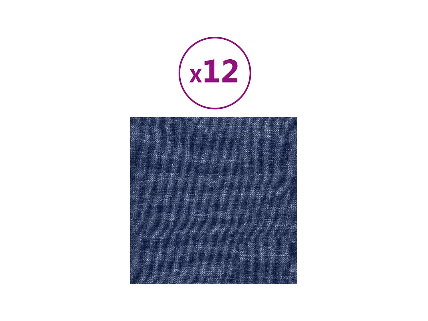 Panneaux muraux 12 pcs Bleu 30x30 cm Tissu 1,08 m² FR721018