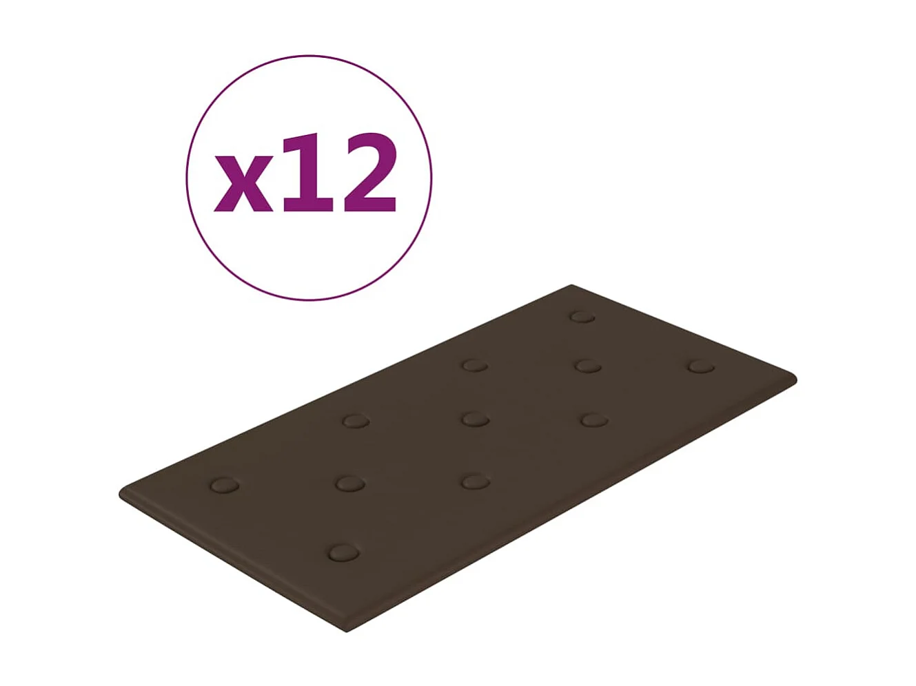 Panneaux muraux 12 pcs Marron 60x30 cm Similicuir 2,16 m² FR674556