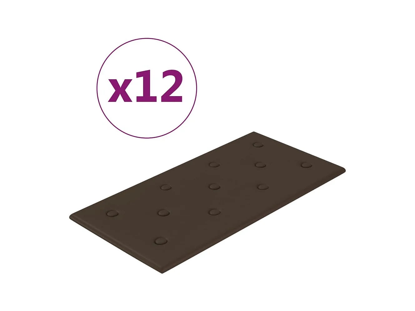 Panneaux muraux 12 pcs Marron 60x30 cm Similicuir 2,16 m² FR674556