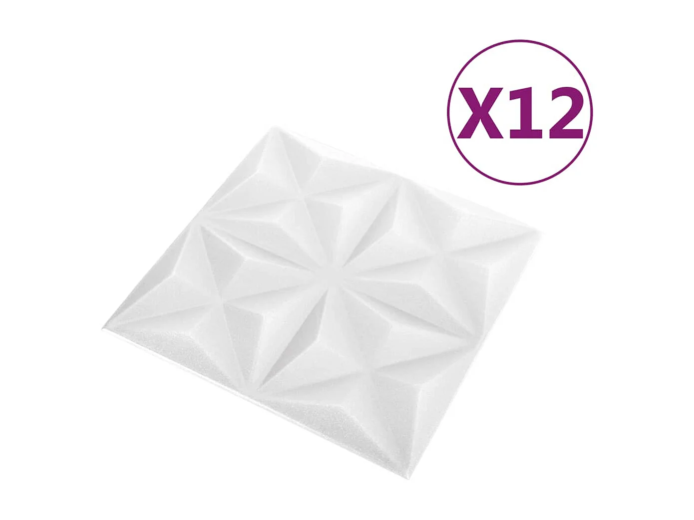 Panneaux muraux 3D 12 pcs 50x50 cm blanc origami 3 m² FR407382