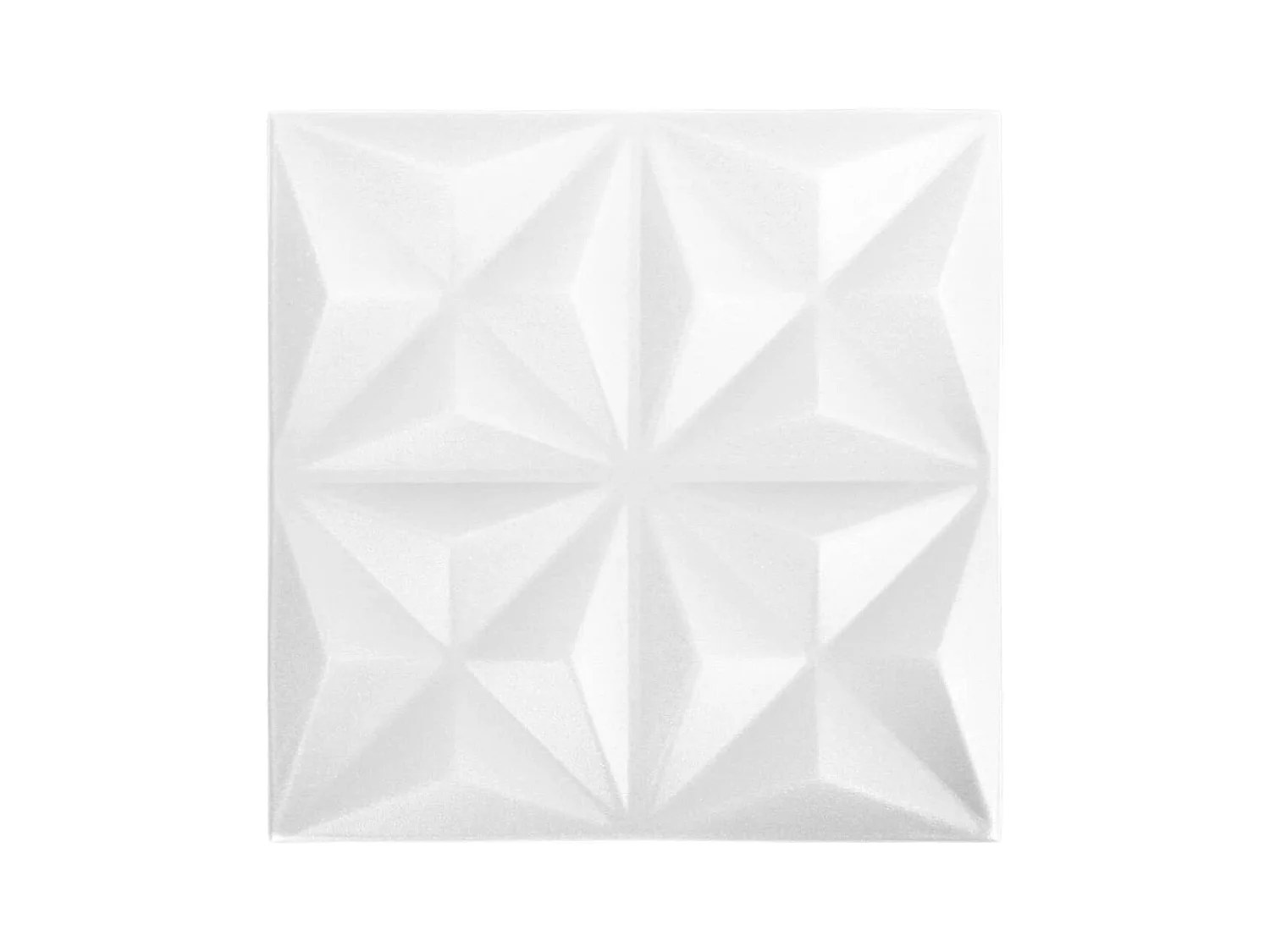 12 st Wandpanelen 3D origami 3 m² 50x50 cm wit BE448402