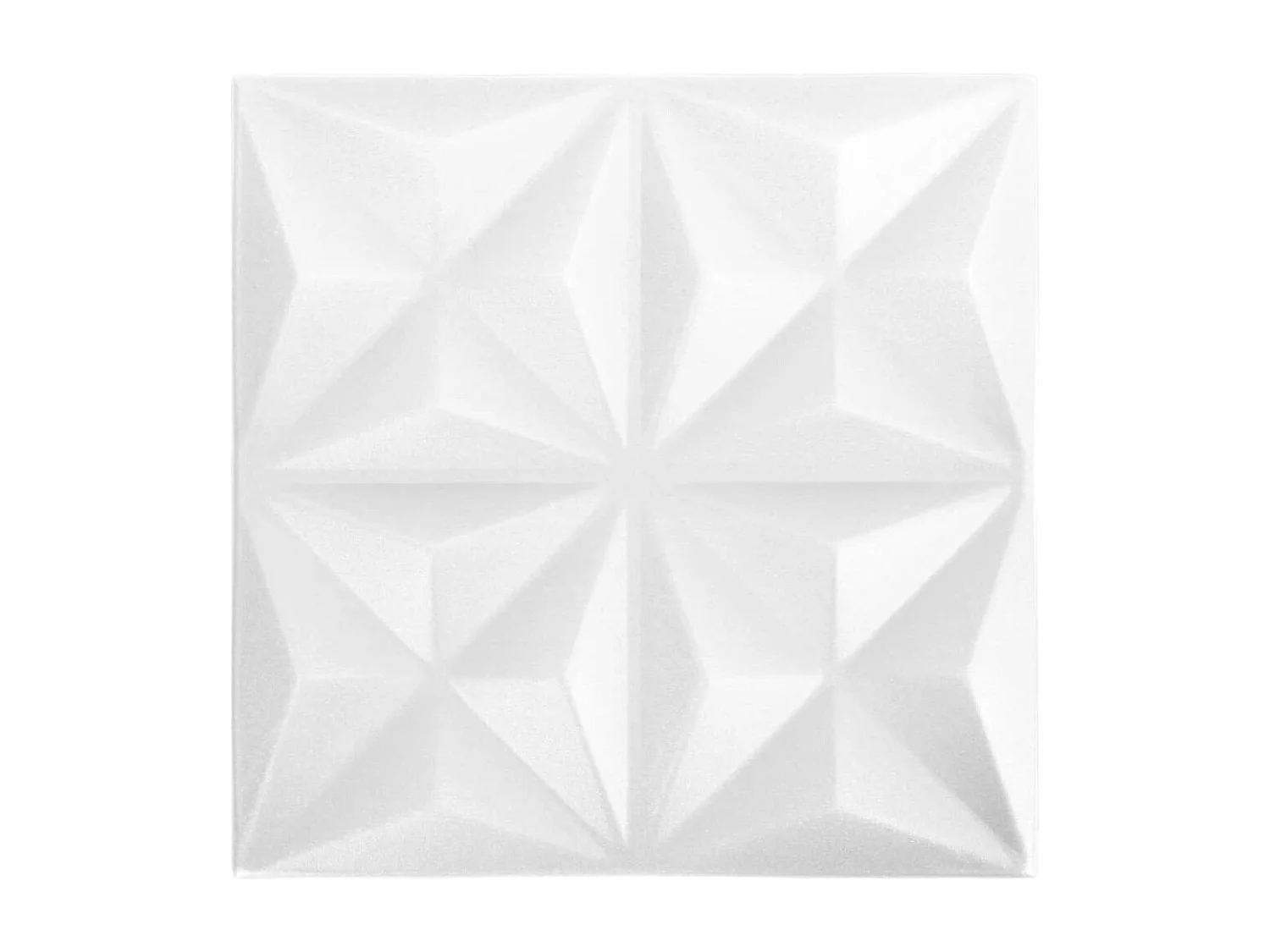 Paneles de pared 3D 12 unidades blanco origami 3 m² 50x50 cm ES959743