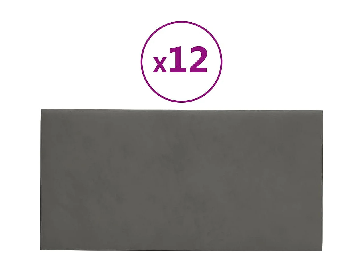 Panneaux muraux 12 pcs Gris foncé 60x30 cm Velours 2,16 m² FR301915