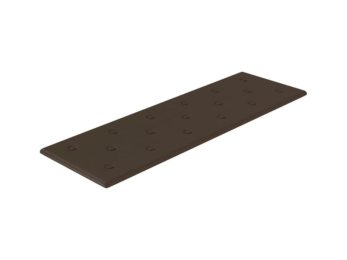 Wandpanelen 12 st 3,24 m² 90x30 cm kunstleer bruin BE301006