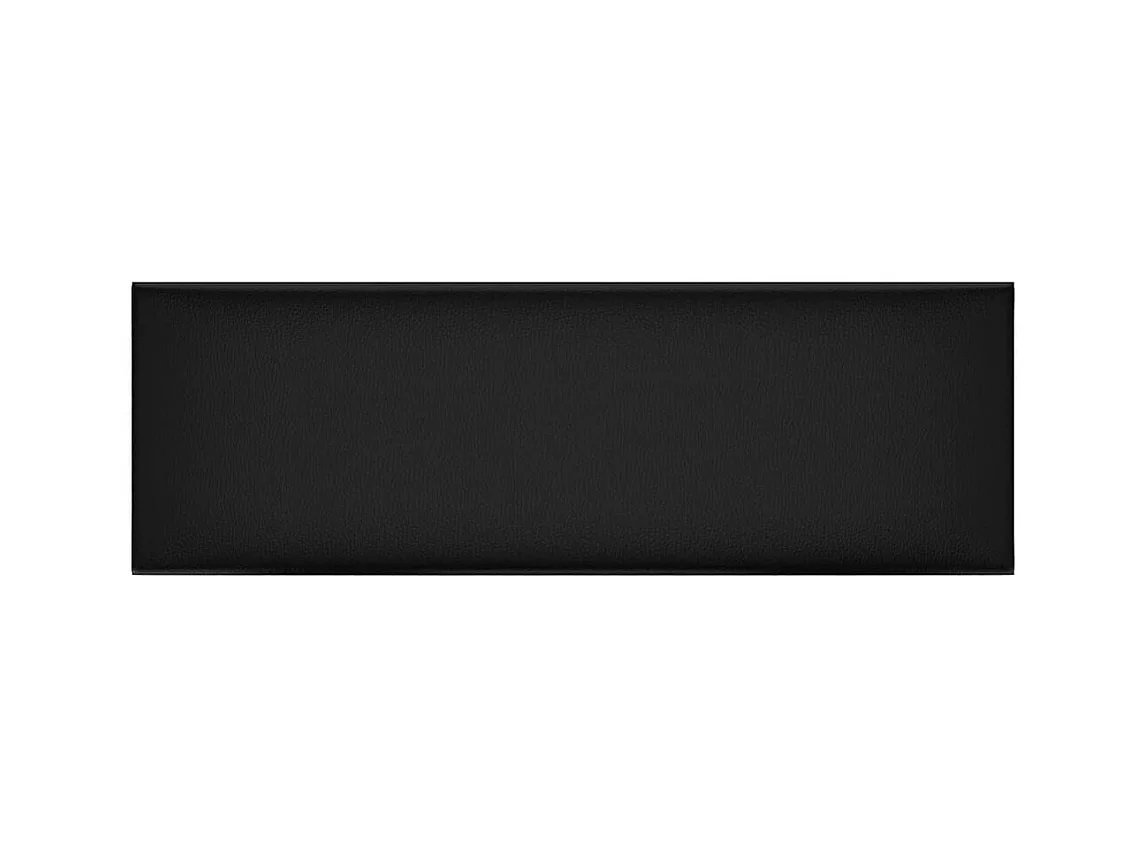 Wandpanelen 12 st 3,24 m² 90x30 cm kunstleer zwart BE953174