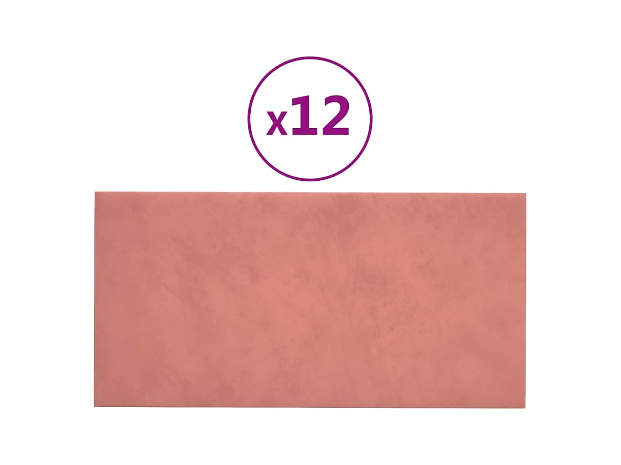 Panneaux muraux 12 pcs Rose 60x30 cm Velours 2,16 m² FR442466