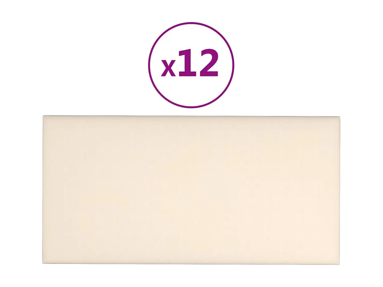 Panneaux muraux 12 pcs Crème 60x30 cm Velours 2,16 m² FR102853