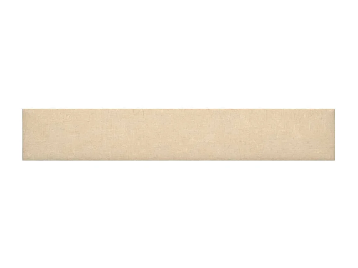 Panneaux muraux 12 pcs Crème 90x15 cm Tissu 1,62 m² FR972503