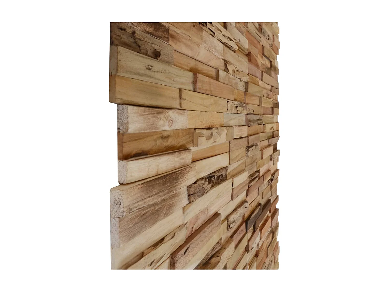 Wandpanelen 10 st 1,03 m² hergebruikt teakhout BE489983