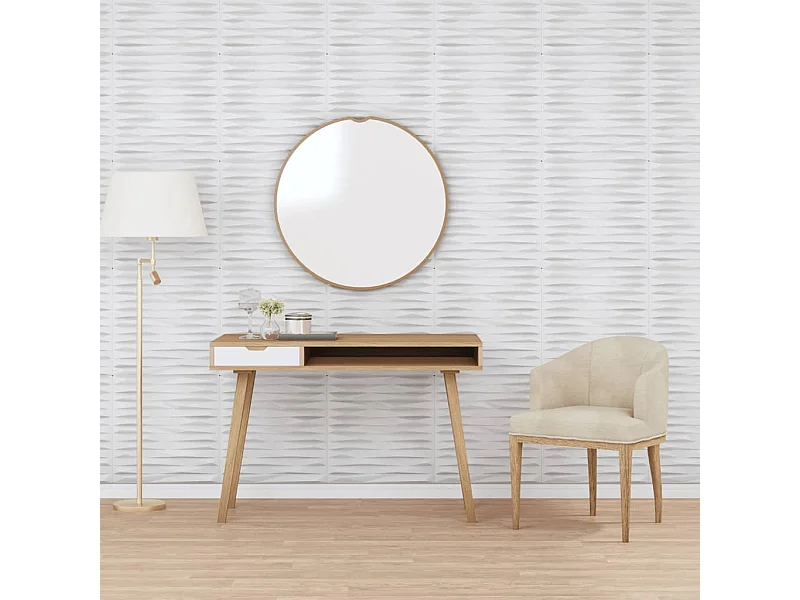 Paneles de pared 48 uds XPS piedra blanco 50x50 cm 12 m² ES456789