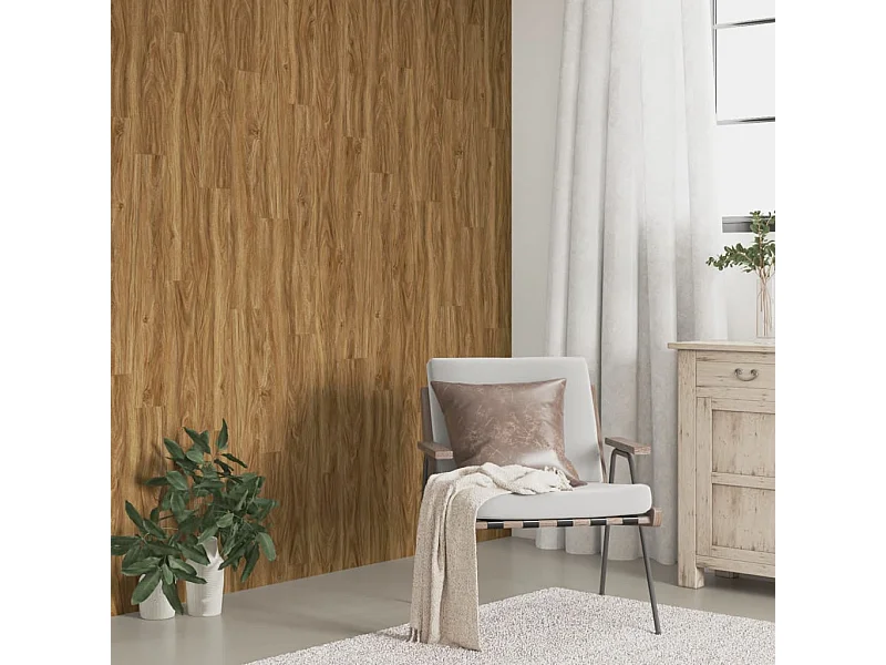 Panneaux muraux Aspect bois Marron PVC 4,12 m² FR679697
