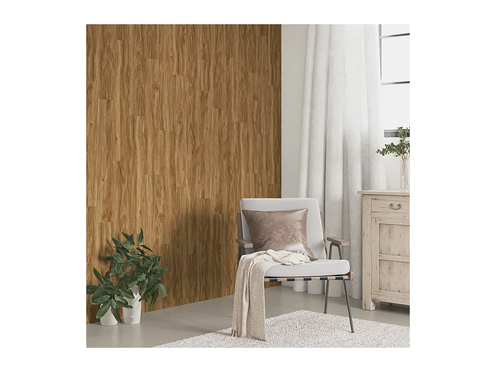Panneaux muraux Aspect bois Marron PVC 4,12 m² FR679697