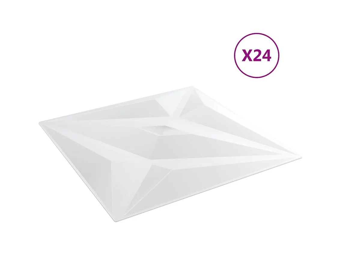 24 st Wandpanelen ster 6 m² 50x50 cm XPS wit BE629324