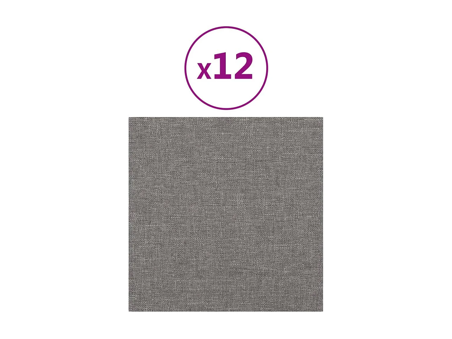 Panneaux muraux 12 pcs Gris clair 30x30 cm Tissu 1,08 m² FR704615