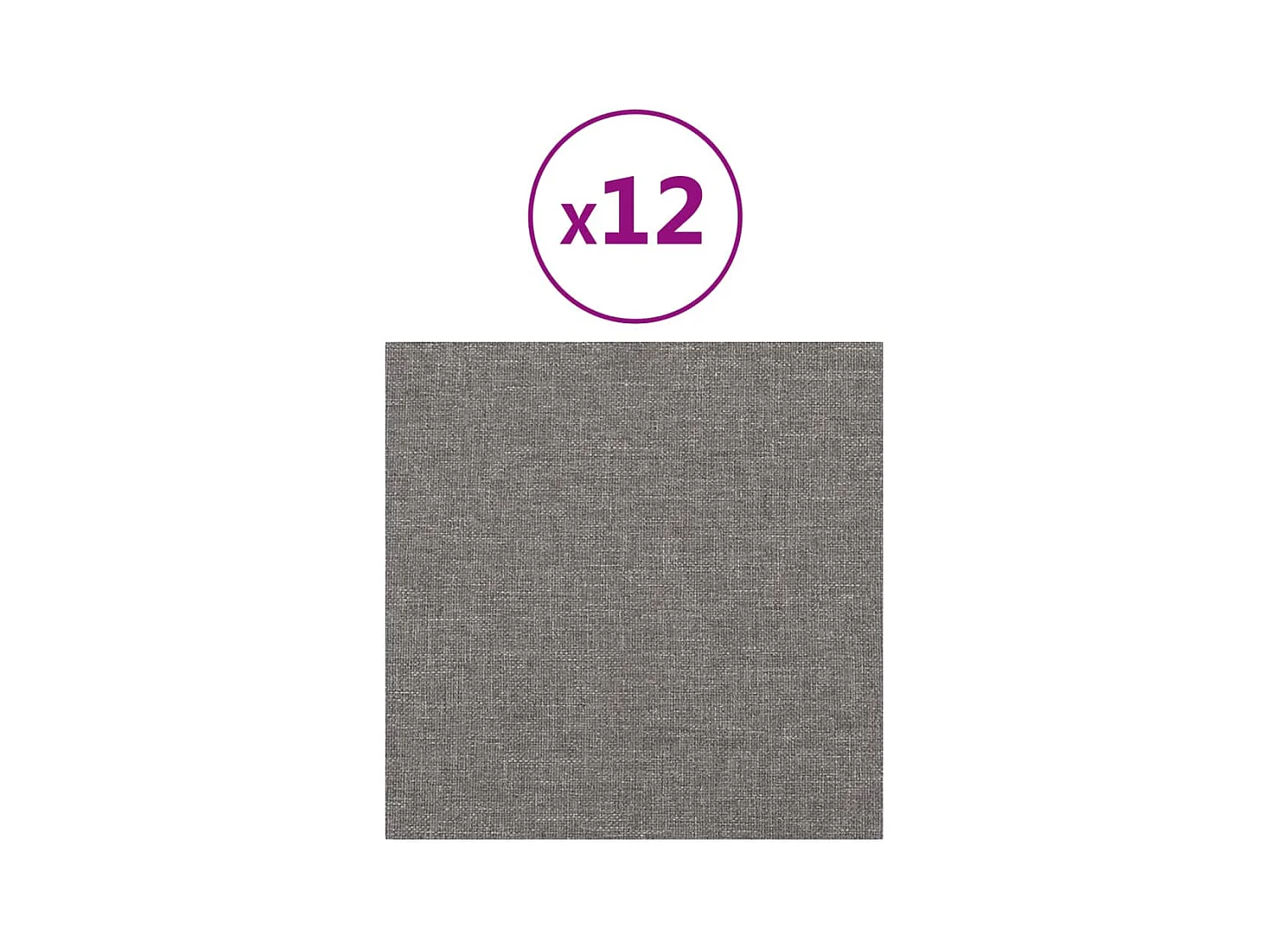 Painel de parede 12 pcs 30x30 cm tecido 1,08 m² cor cinza-claro PT257530