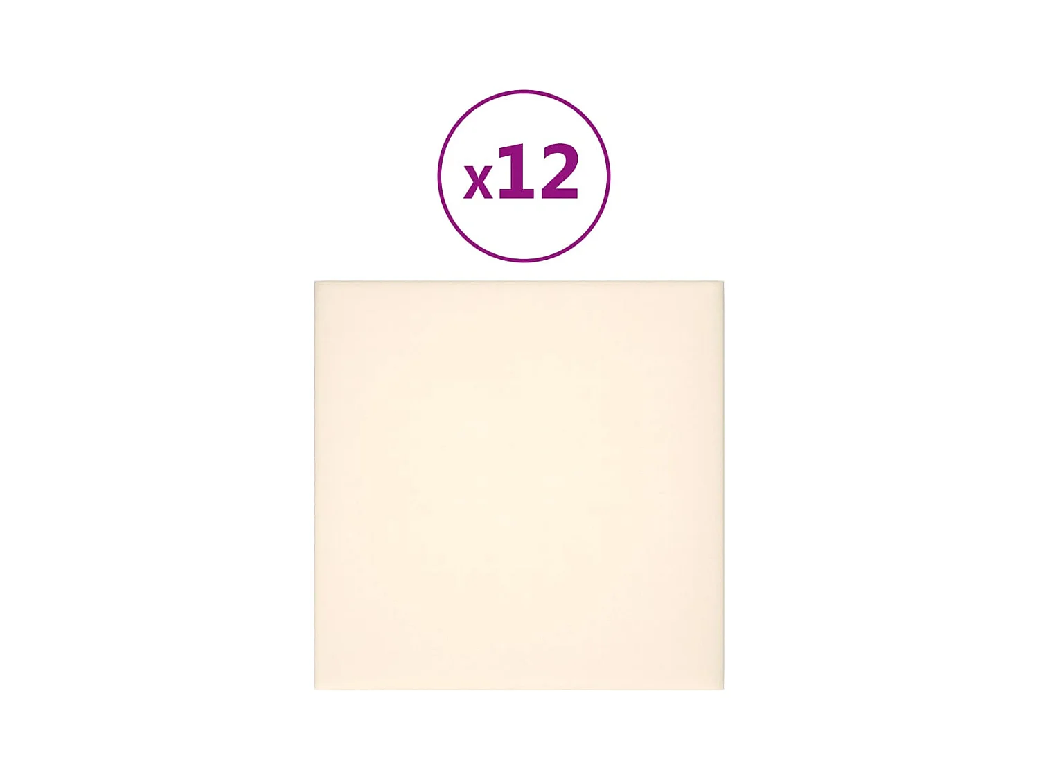 Panneaux muraux 12 pcs Crème 30x30 cm Velours 1,08 m² FR217241