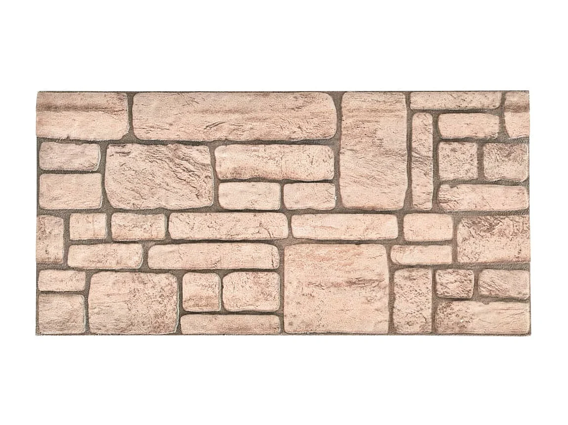 Panneaux muraux 3D avec design de brique beige 11 pcs EPS FR438038