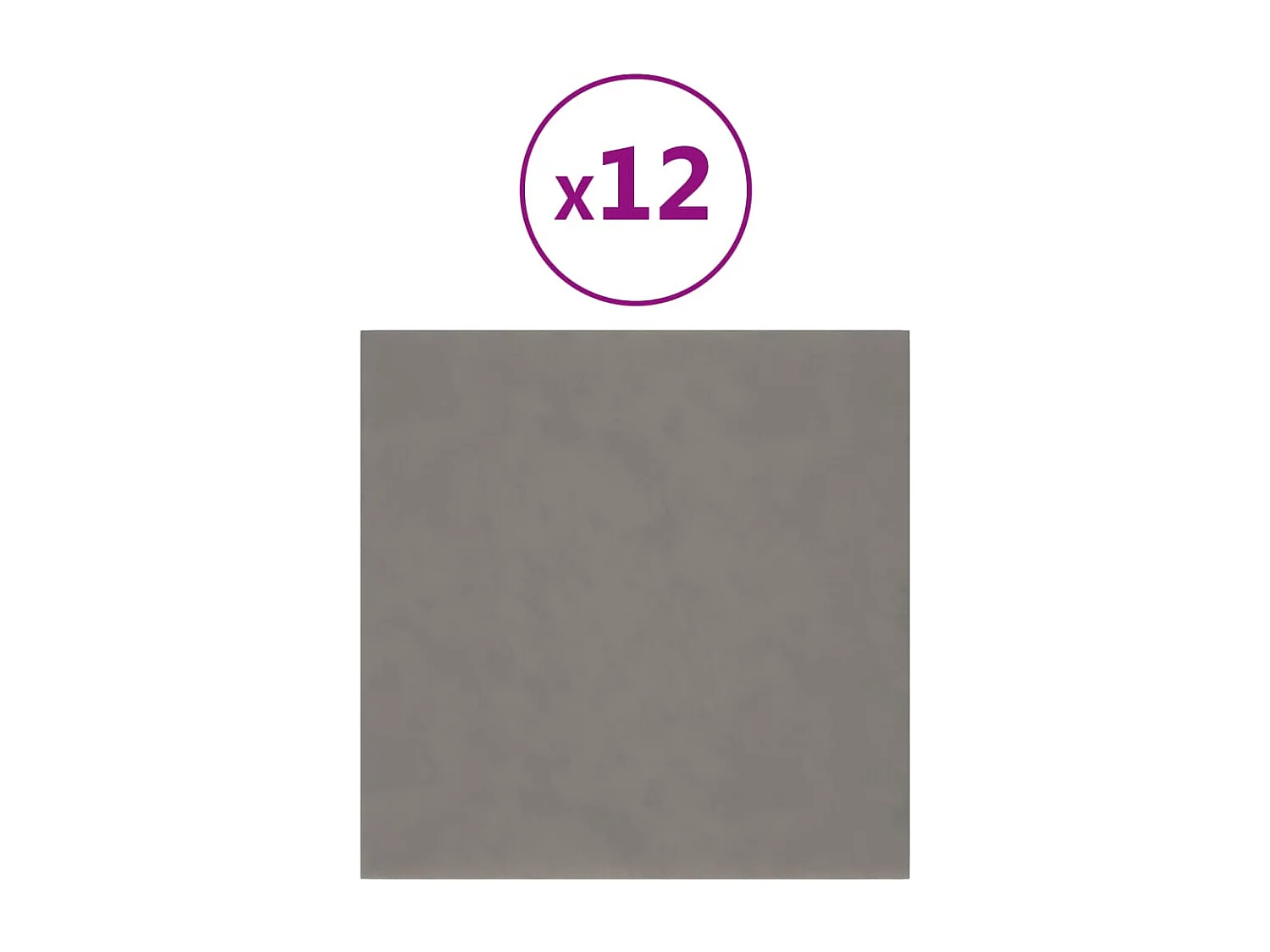 Panneaux muraux 12 pcs Gris clair 30x30 cm Velours 1,08 m² FR879509