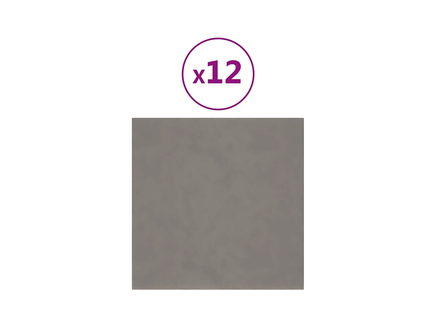 Panneaux muraux 12 pcs Gris clair 30x30 cm Velours 1,08 m² FR879509