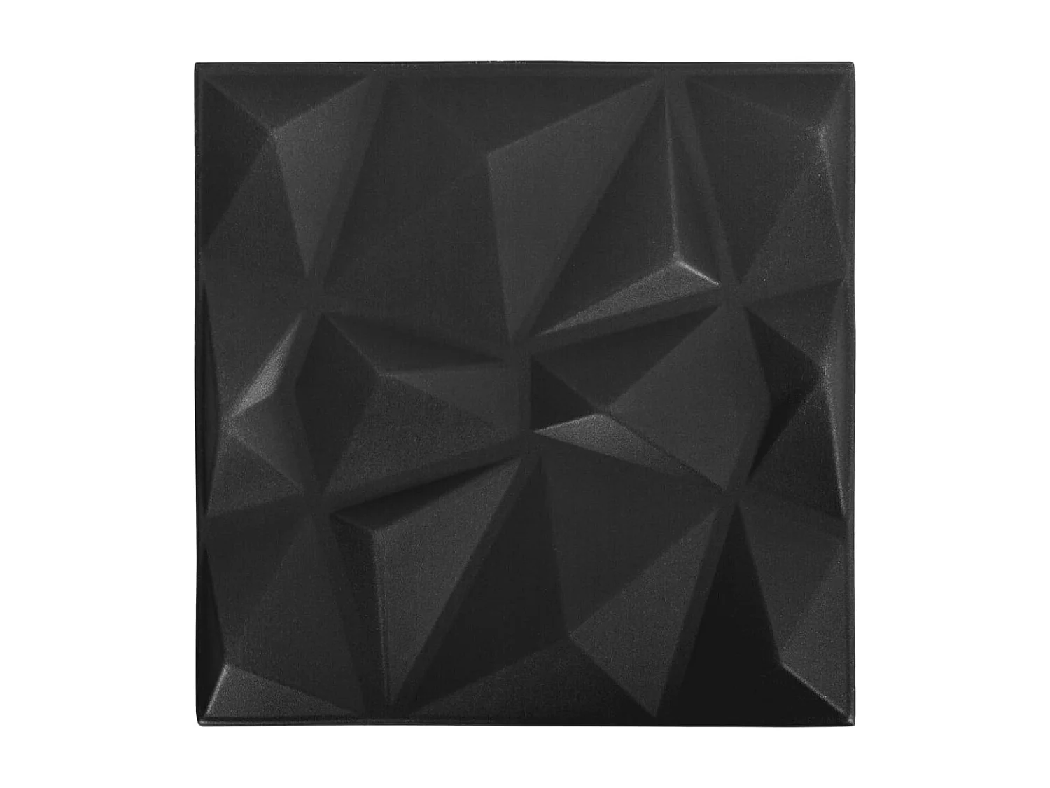 Paneles de pared 3D 12 unidades negro diamante 3 m² 50x50 cm ES831385