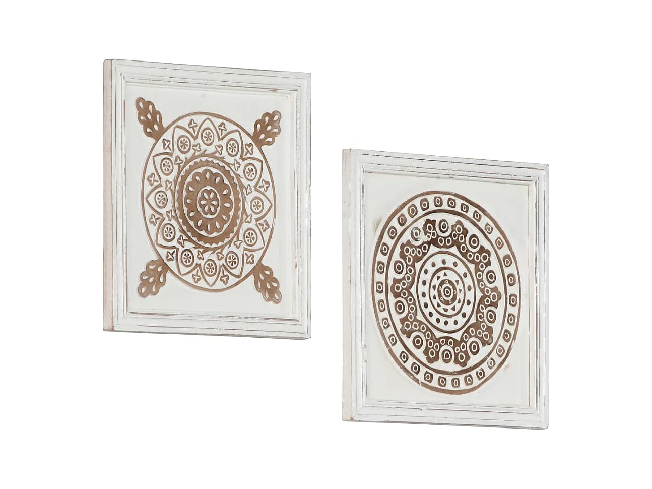 Wandpanelen 2 st handgesneden 40x40x1,5 cm MDF BE930712