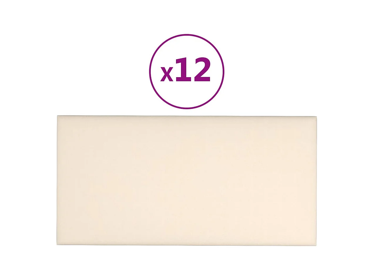 Wandpanelen 12 st 0,54 m² 30x15 cm fluweel crèmekleurig BE217774