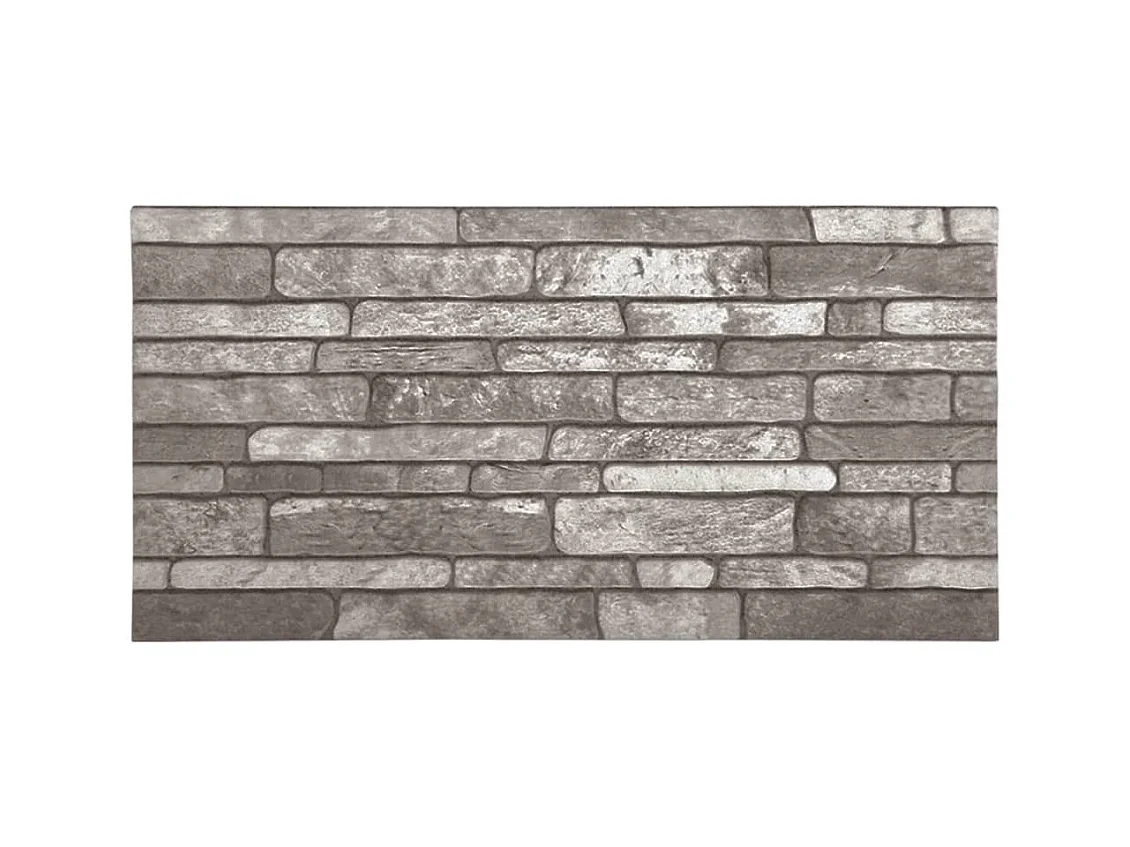 Panneaux muraux 3D avec design de brique gris foncé 10 pcs EPS FR684493
