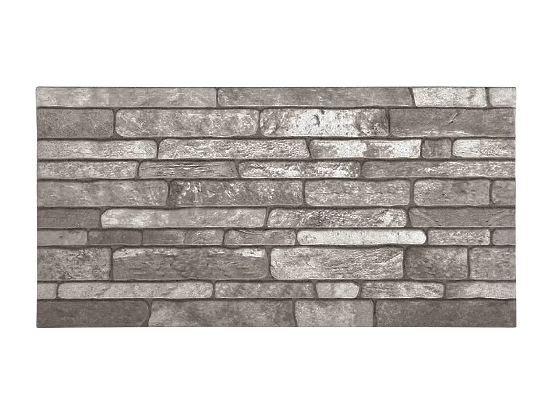 Panneaux muraux 3D avec design de brique gris foncé 10 pcs EPS FR684493