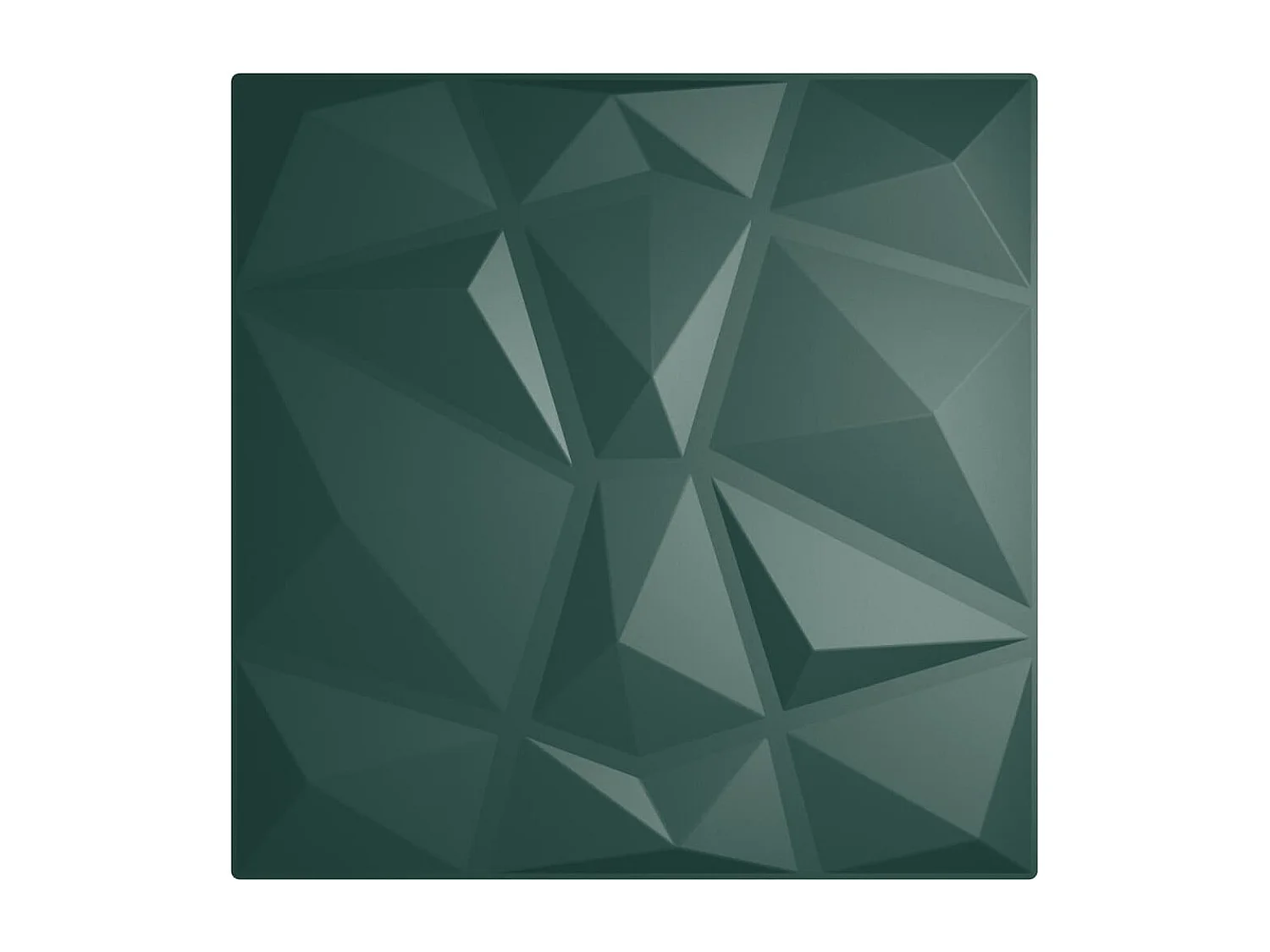 Panneaux muraux 48 pcs vert 50x50 cm XPS 12 m² losange FR723612