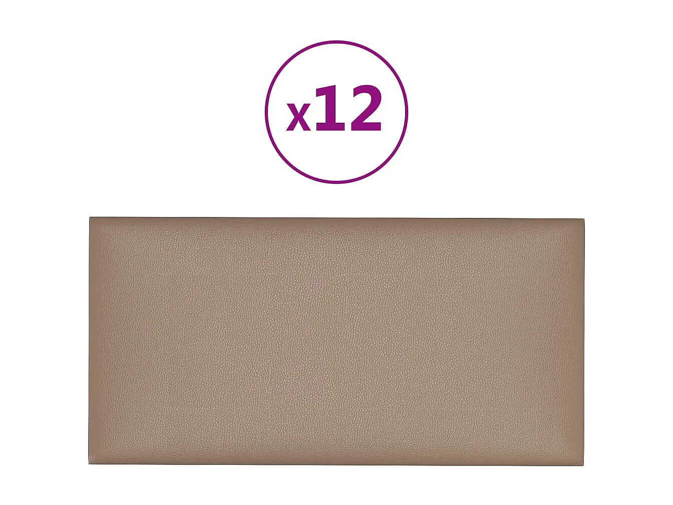 Panneaux muraux 12 pcs Cappuccino 30x15 cm Similicuir 0,54 m² FR225898