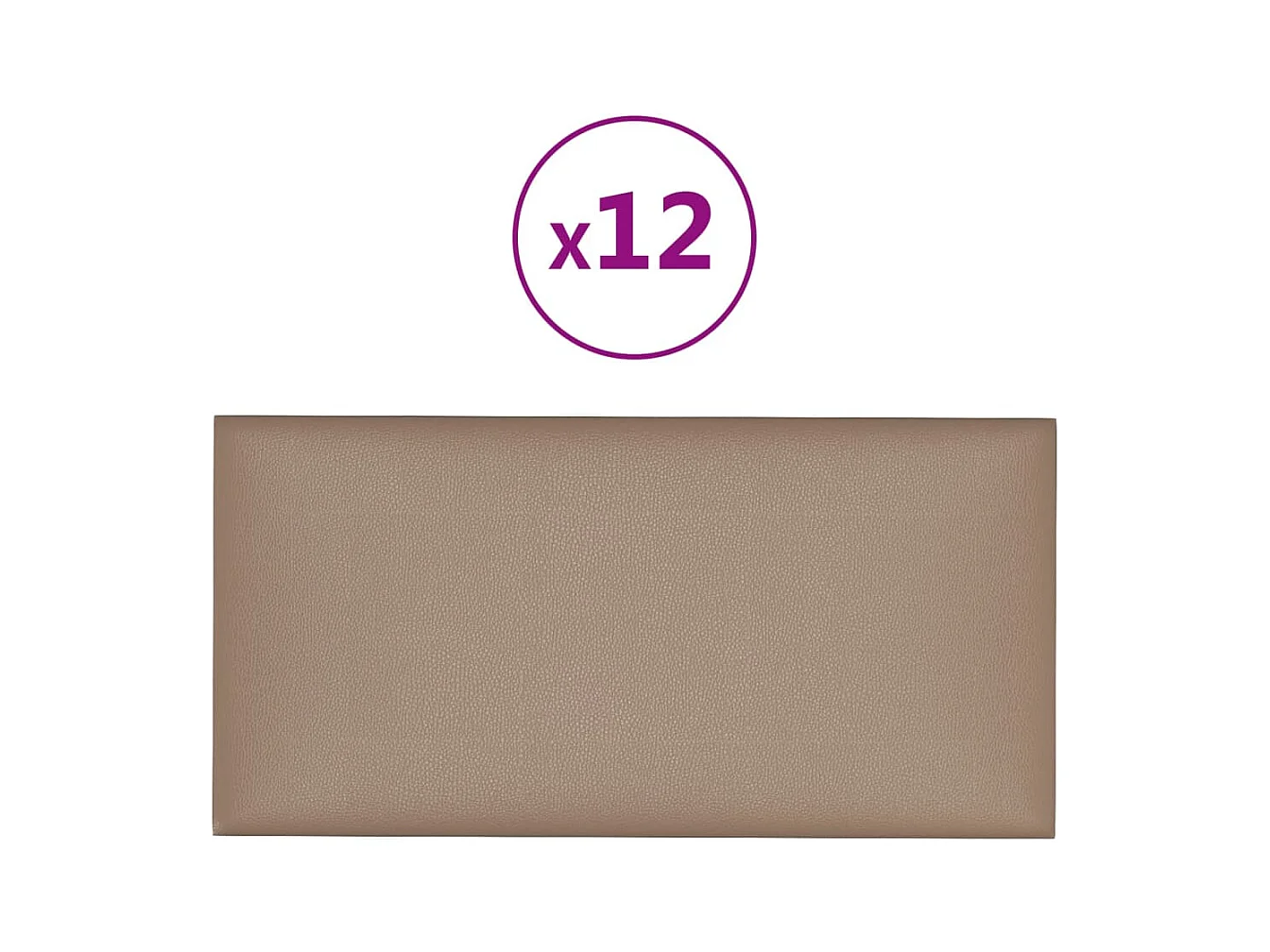 Panneaux muraux 12 pcs Cappuccino 30x15 cm Similicuir 0,54 m² FR225898