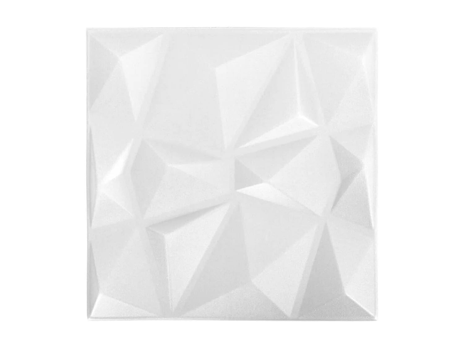12 st Wandpanelen 3D diamant 3 m² 50x50 cm wit BE269550