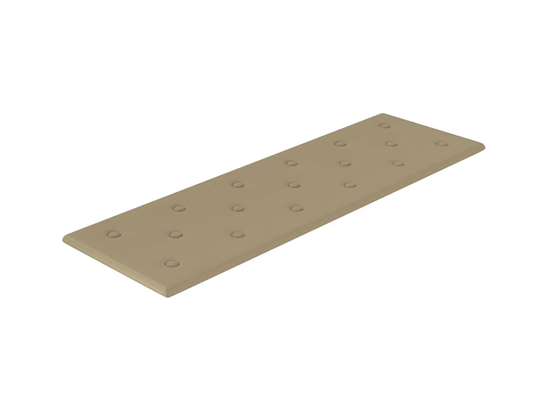 Painel parede 12pcs 90x30 cm couro artificial 3,24m² cappuccino PT596912