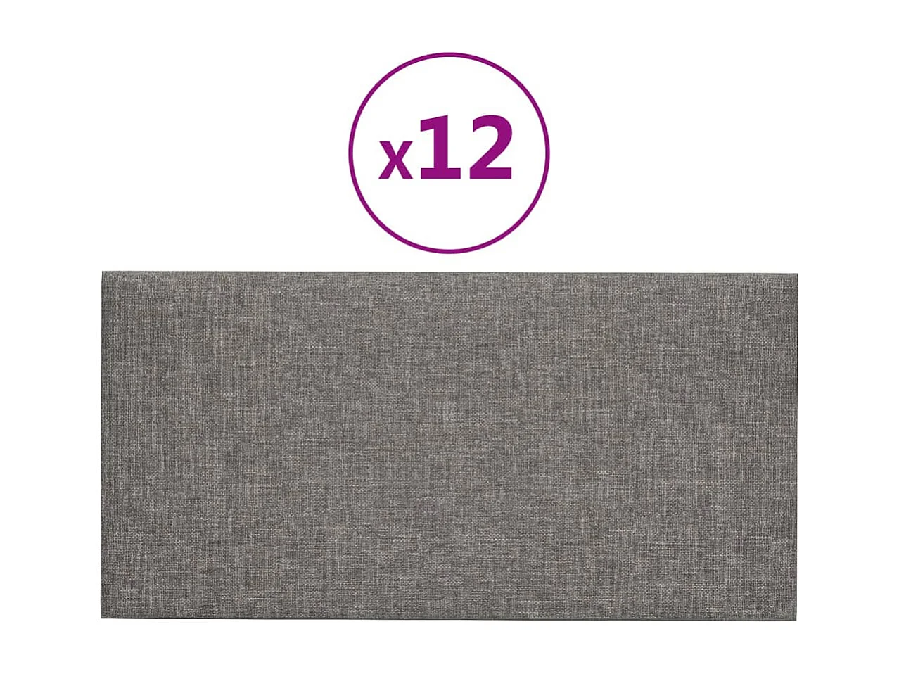 Panneaux muraux 12 pcs Gris clair 60x30 cm Tissu 2,16 m² FR563505