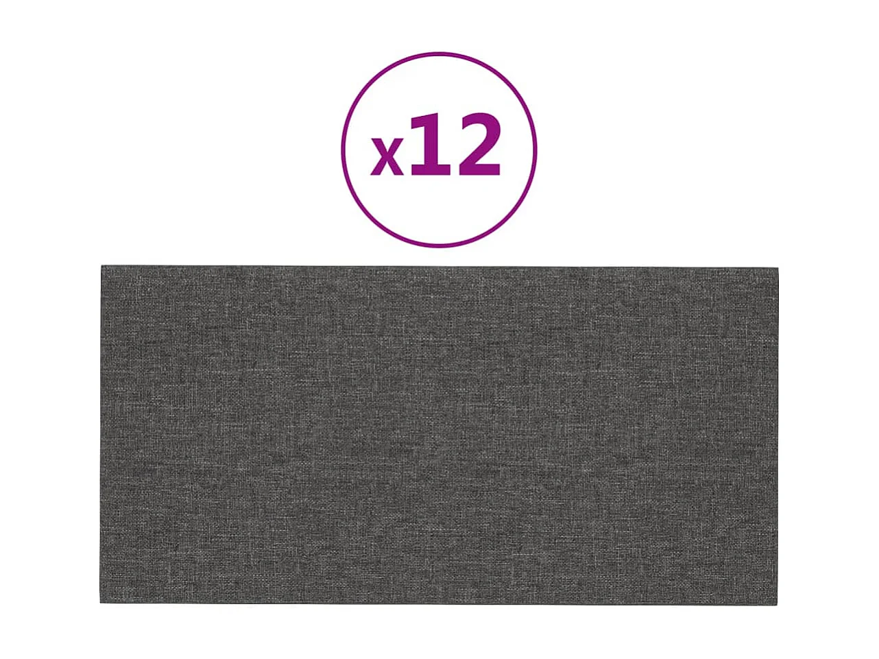 Panneaux muraux 12 pcs Gris foncé 60x30 cm Tissu 2,16 m² FR235179