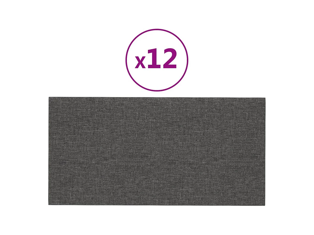 Panneaux muraux 12 pcs Gris foncé 60x30 cm Tissu 2,16 m² FR235179