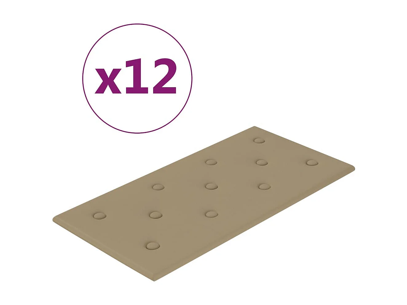Panneaux muraux 12 pcs Cappuccino 60x30 cm Similicuir 2,16 m² FR363592